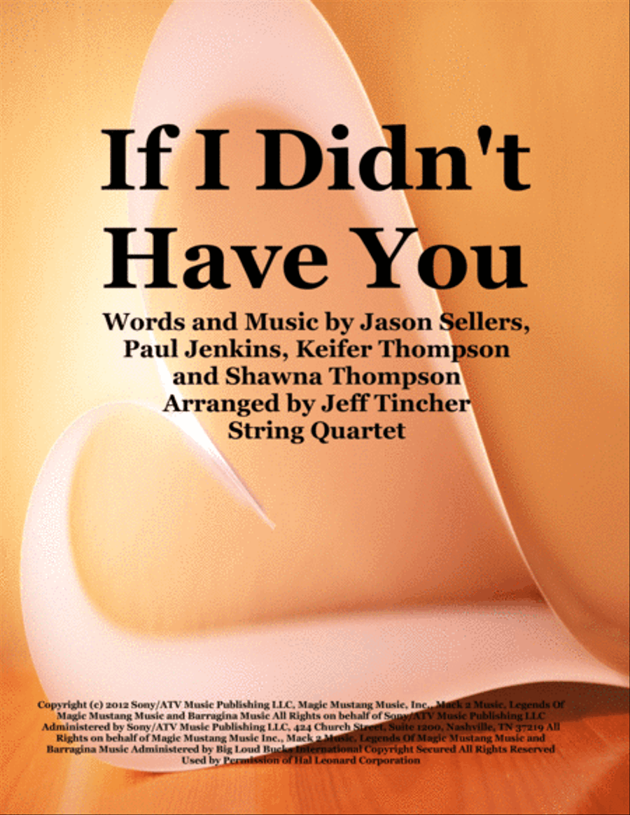 If I Didn't Have You If I Didn't Have You String Quartet scores gallery preview page 1