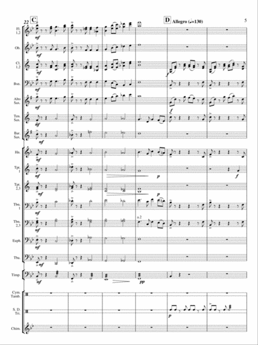 America the Beautiful Concert Band scores gallery preview page 5