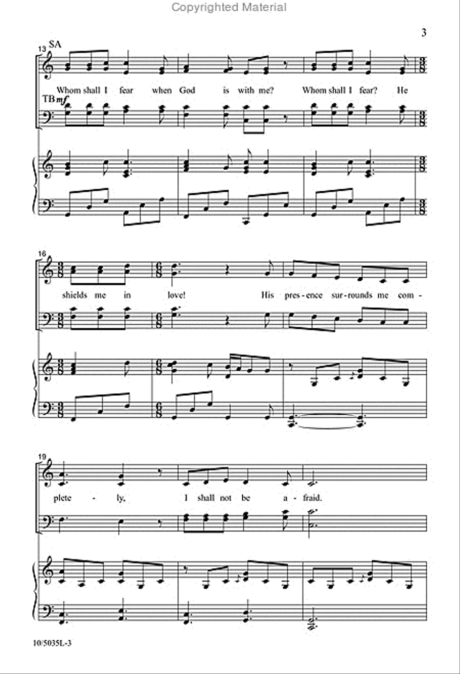 I Shall Not Be Afraid 4-Part scores gallery preview page 3