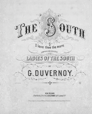 Book cover for The South, or, I Love Thee the More
