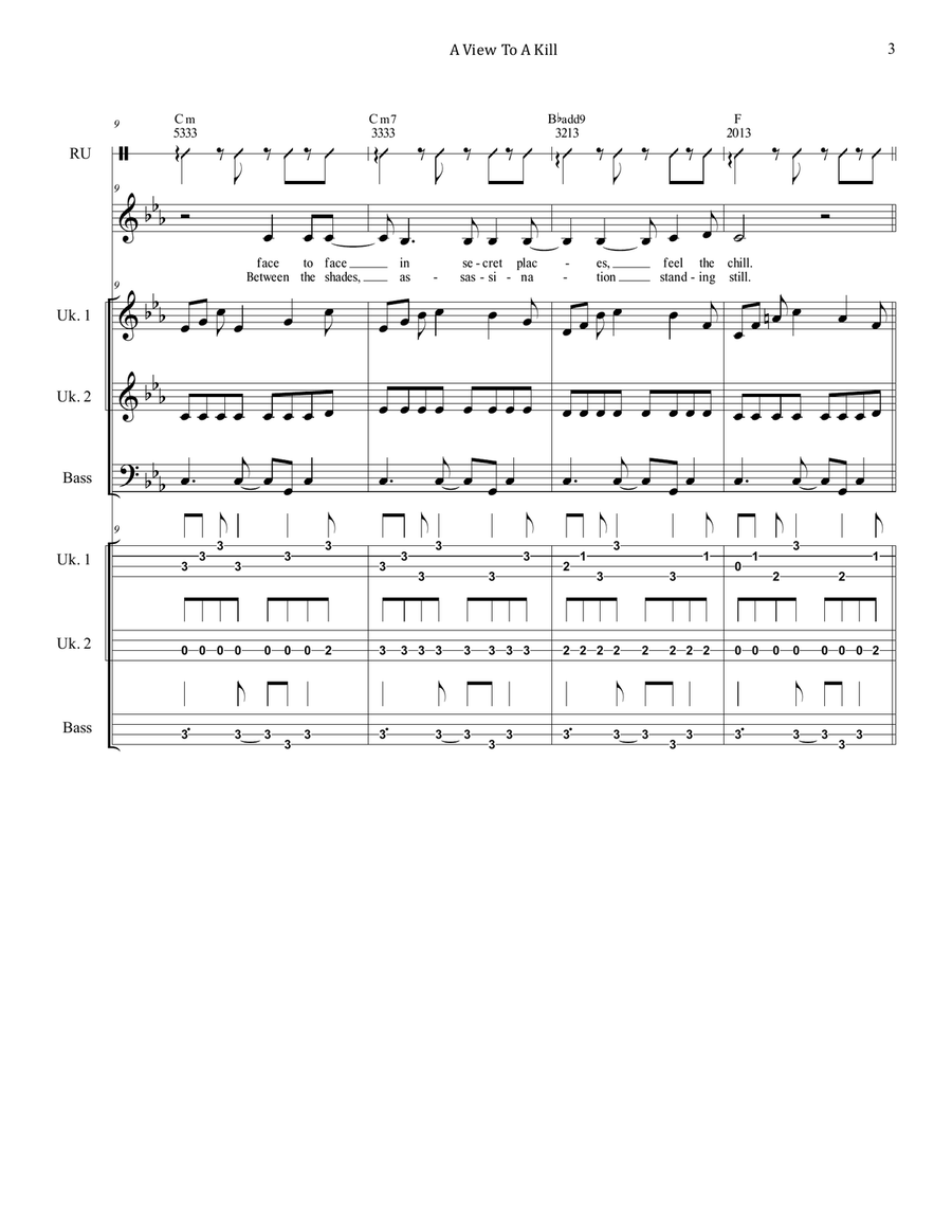 A View To A Kill Small Ensemble scores gallery preview page 3