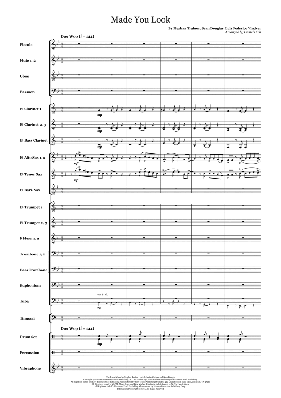 Made You Look Concert Band scores gallery preview page 1