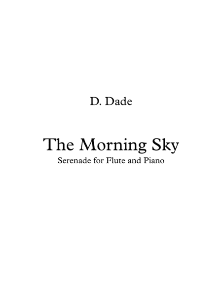 The Morning Sky: Serenade for Flute and Piano image number null