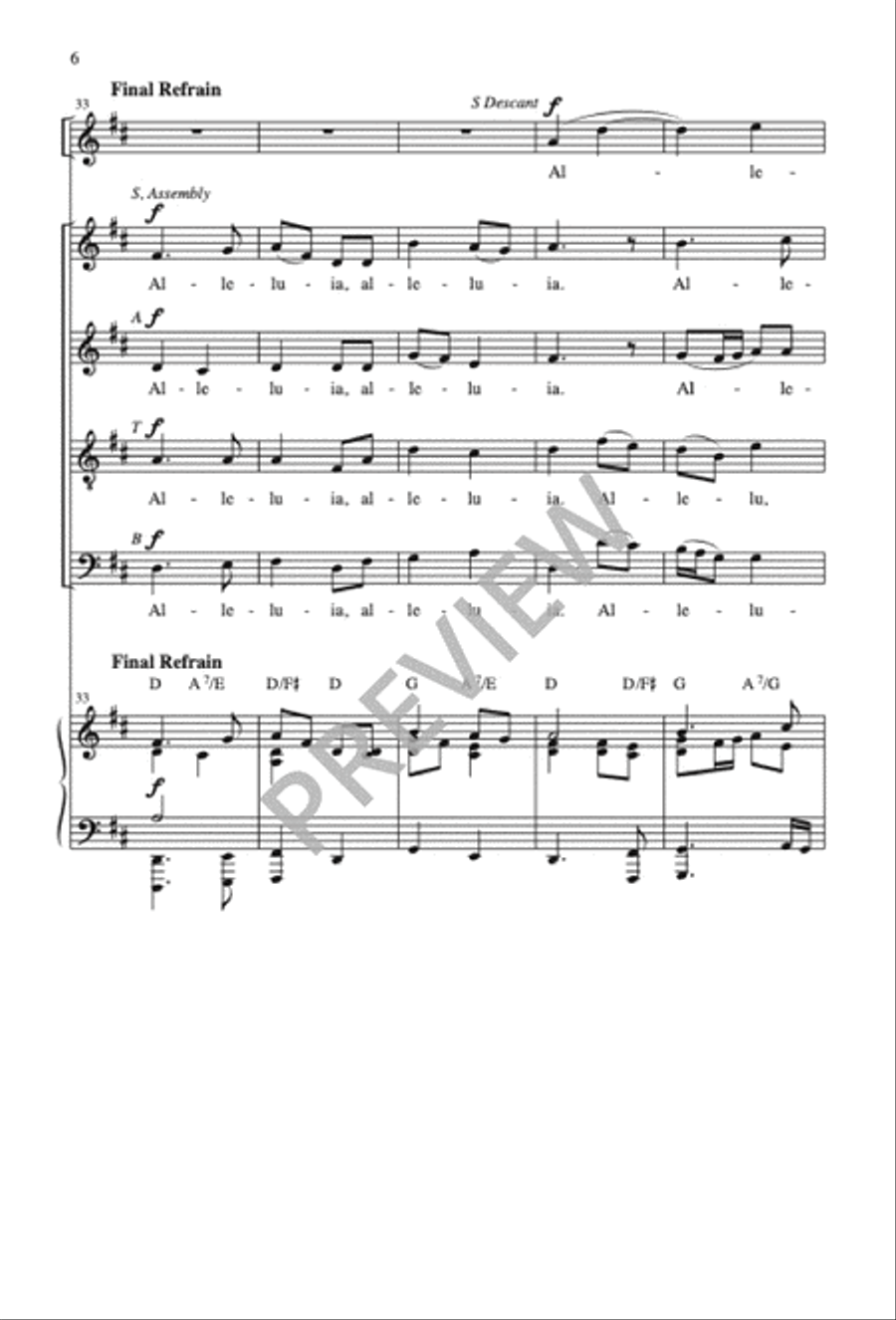 Franciscan Alleluia Franciscan Alleluia 4-Part scores gallery preview page 7