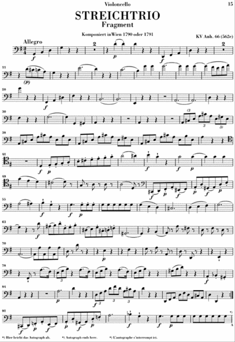 String Trio E Flat Major K.563 String Trio scores gallery preview page 9