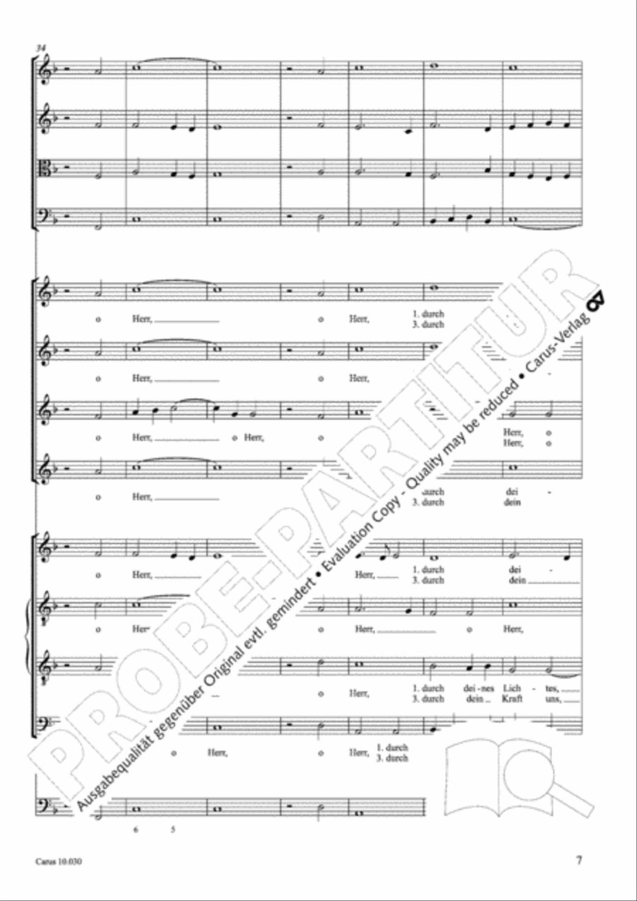 Come, Holy Ghost, God and Lord (Komm, Heiliger Geist, Herre Gott) 4-Part scores gallery preview page 8