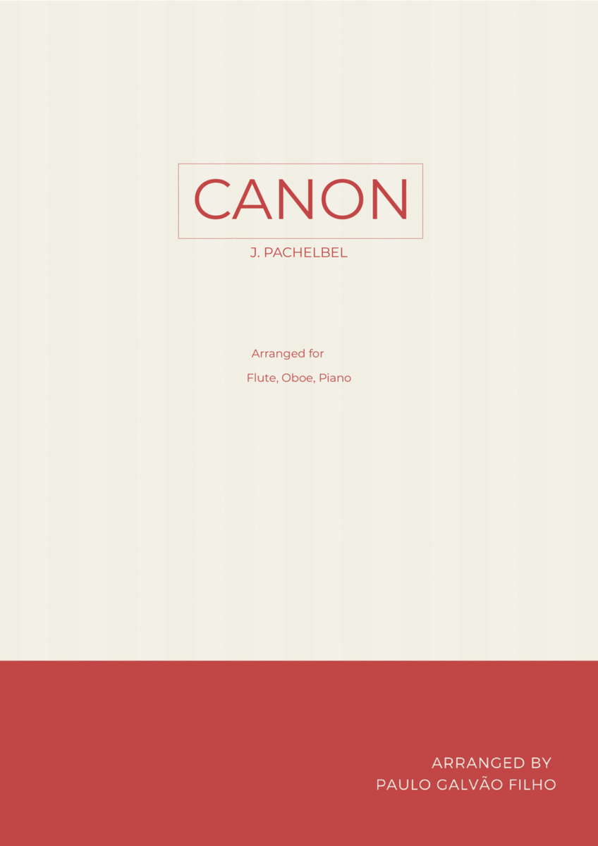 CANON IN D - WIND PIANO TRIO (FLUTE, OBOE & PIANO) image number null