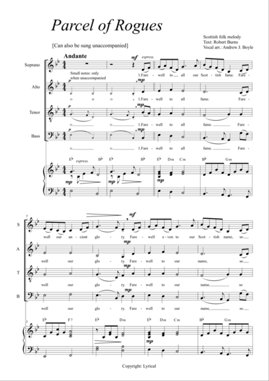 Parcel of Rogues (SATB) 4-Part scores gallery preview page 3