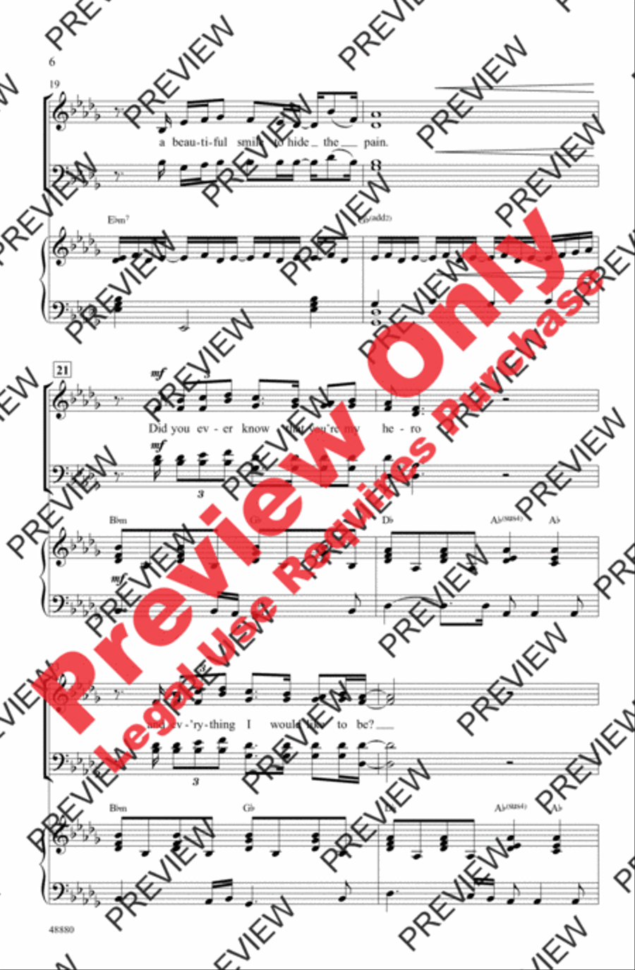 The Wind Beneath My Wings 4-Part scores gallery preview page 5