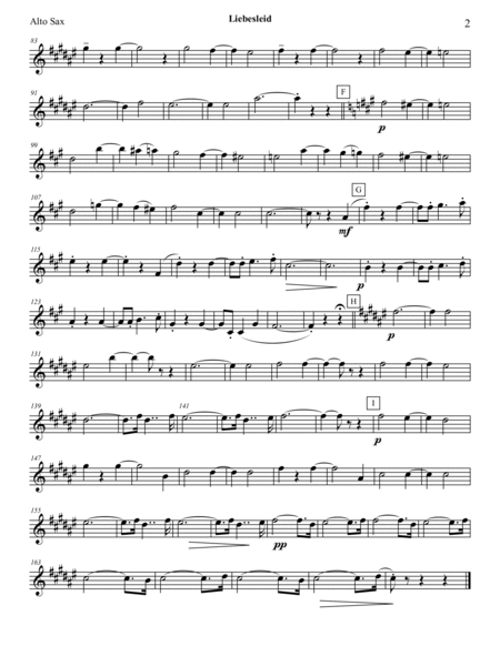 Kreisler: Liebesleid - arr. for Sax Quartet SATB(Bs) image number null