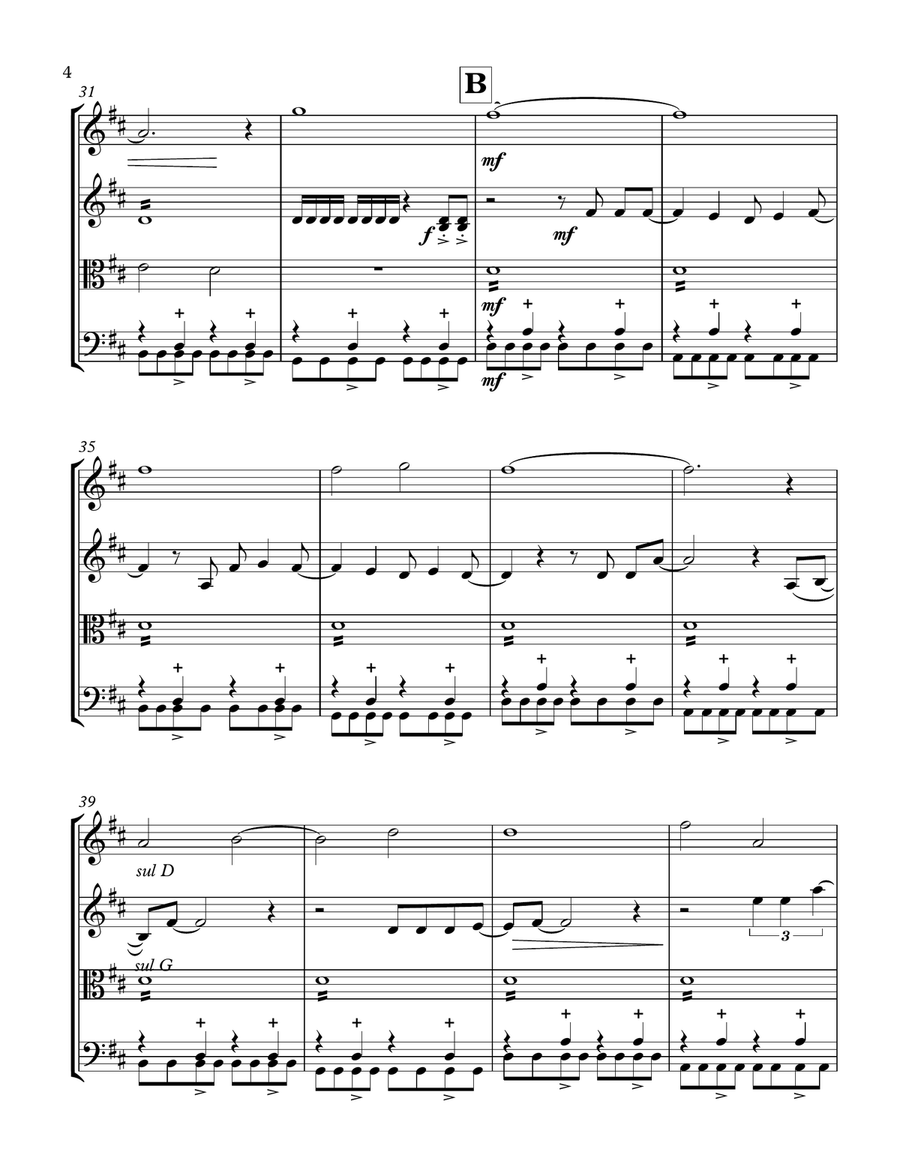 With Or Without You String Quartet scores gallery preview page 5