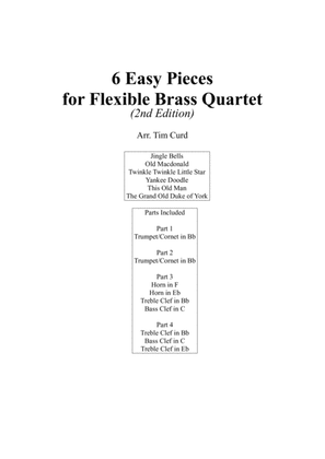 Book cover for 6 Easy Pieces for Flexible Brass Ensemble