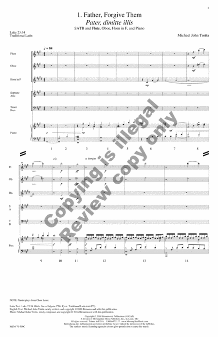 Seven Last Words (Chamber Ensemble Score) Choir scores gallery preview page 26