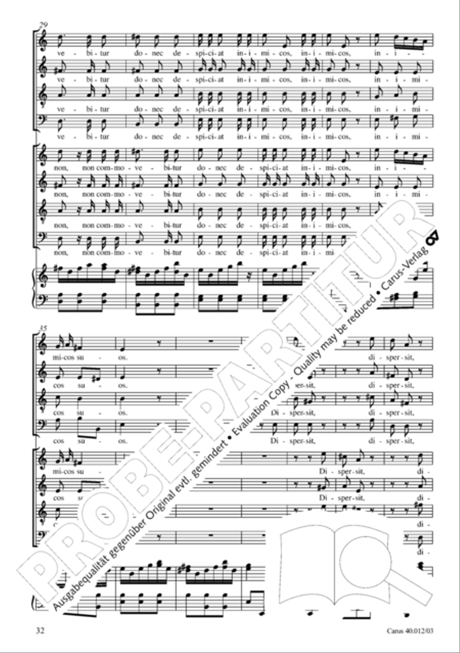 Beatus vir (How blest is he) Psalm 111 4-Part scores gallery preview page 33