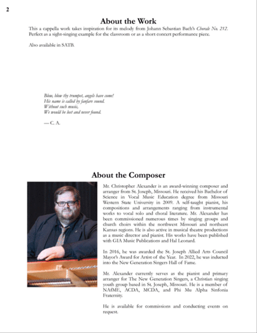 Blow Thy Trumpet (SSAA) Blow Thy Trumpet (SSAA) SSAA scores gallery preview page 2
