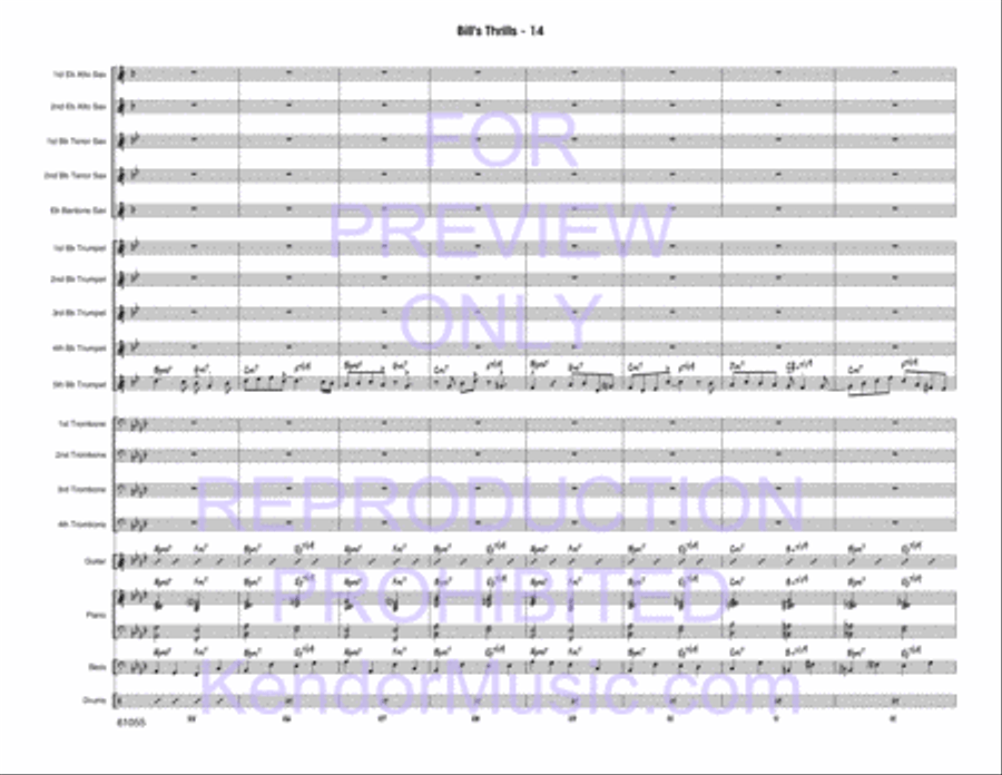 Bill's Thrills Jazz Ensemble scores gallery preview page 15