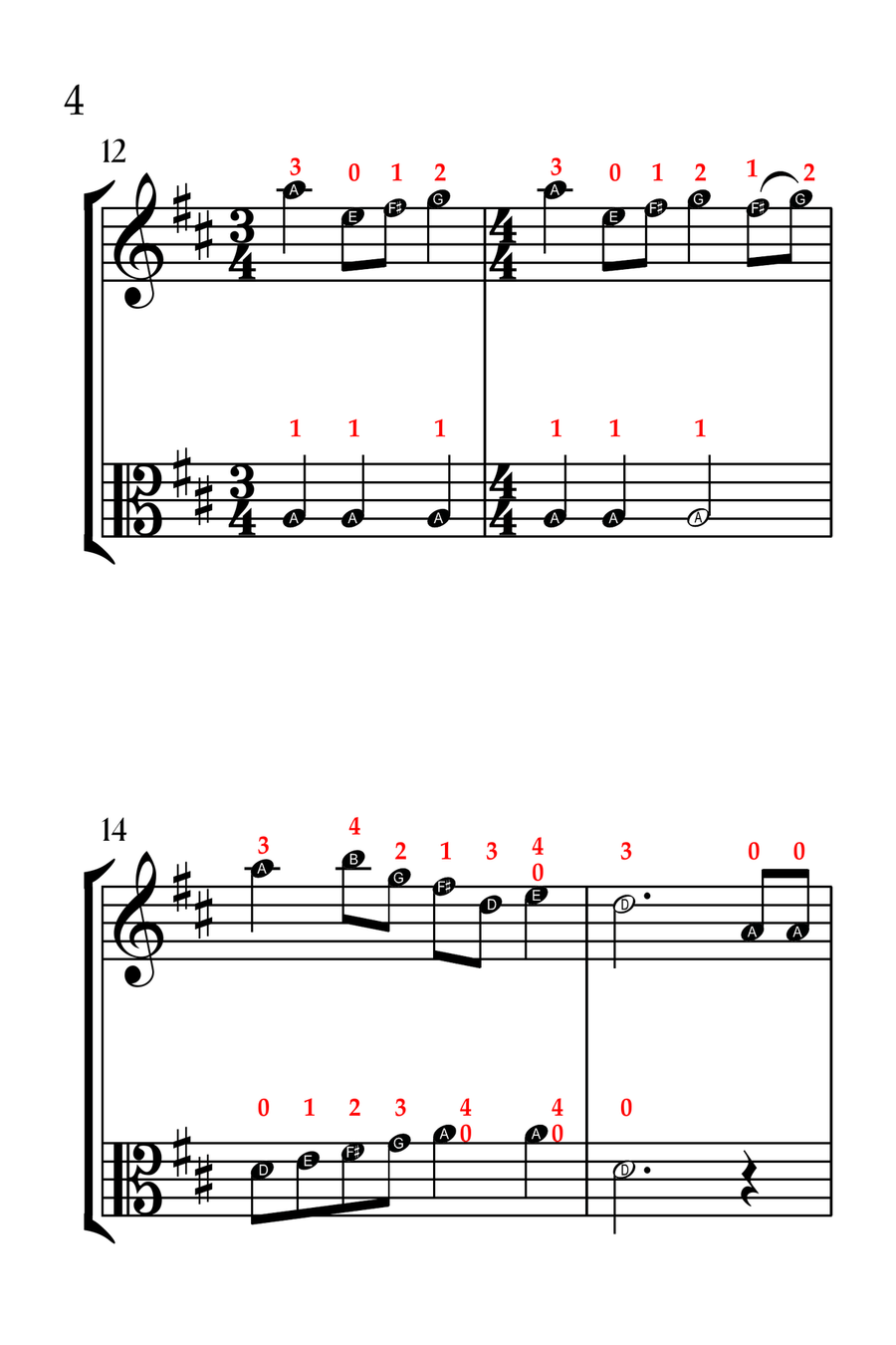 The Twelve Days of Christmas (VIOLIN AND VIOLA - EASY LEVEL) String Duet scores gallery preview page 5