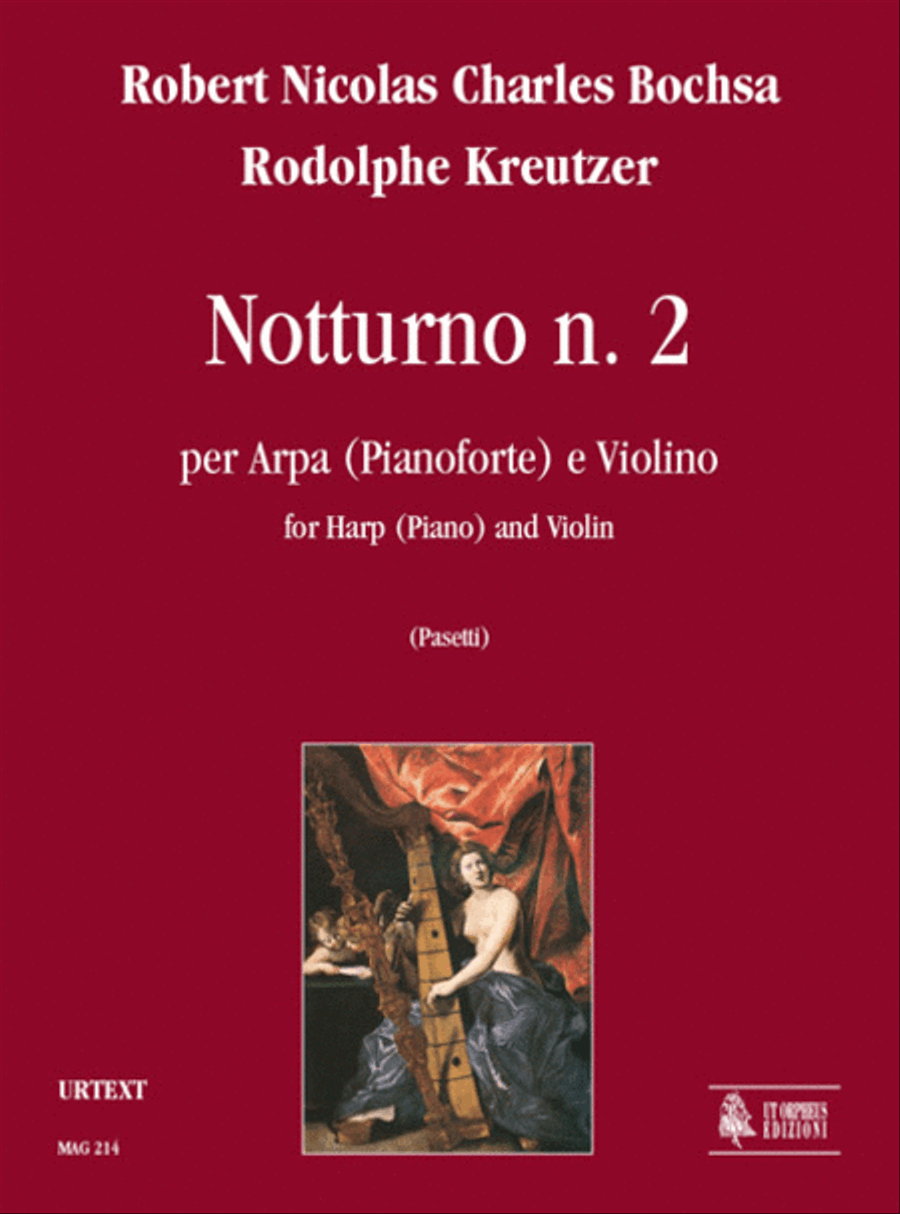 Nocturne No. 2 for Harp (Piano) and Violin Harp scores gallery preview page 1