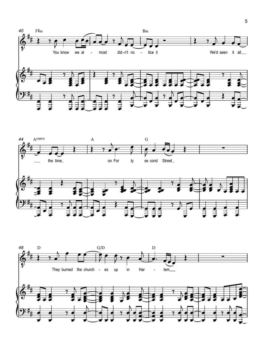 Miami 2017 (Seen The Lights Go Out On Broadway) Piano, Vocal scores gallery preview page 5