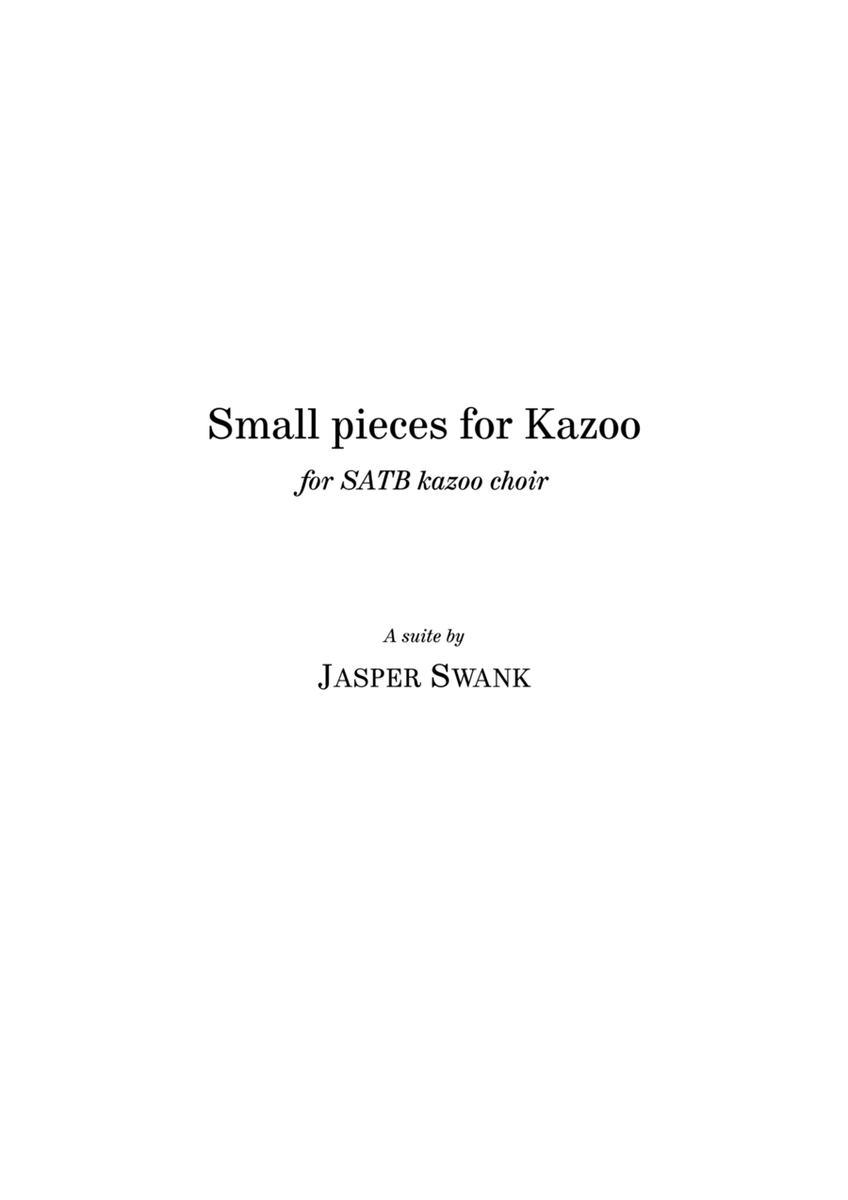Small pieces for Kazoo SATB image number null