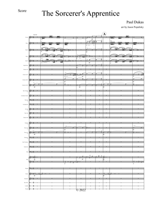 The Sorcerer's Apprentice-arranged for Symphonic Band (SCORE ONLY) - Score Only