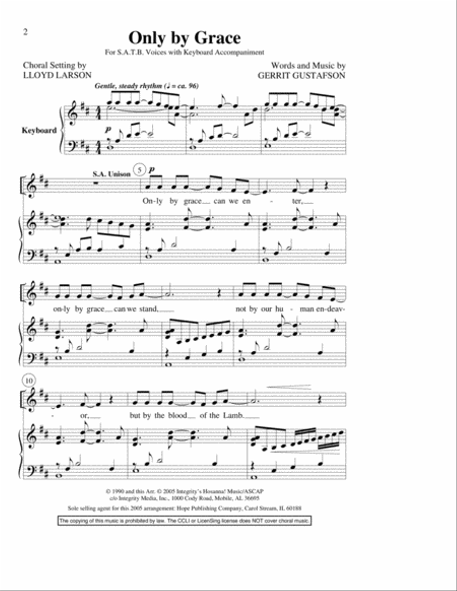 Only by Grace 4-Part scores gallery preview page 2
