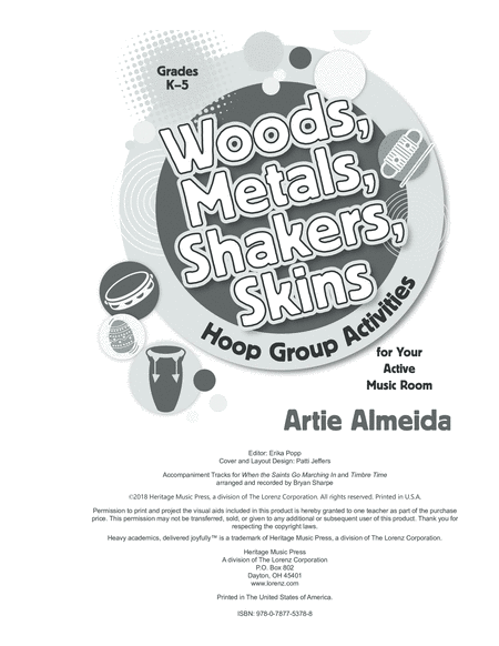 Woods, Metals, Shakers, Skins