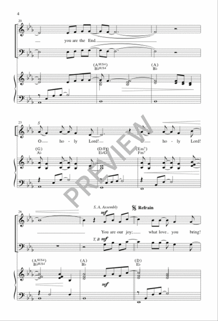 The Beginning and the End 4-Part scores gallery preview page 4