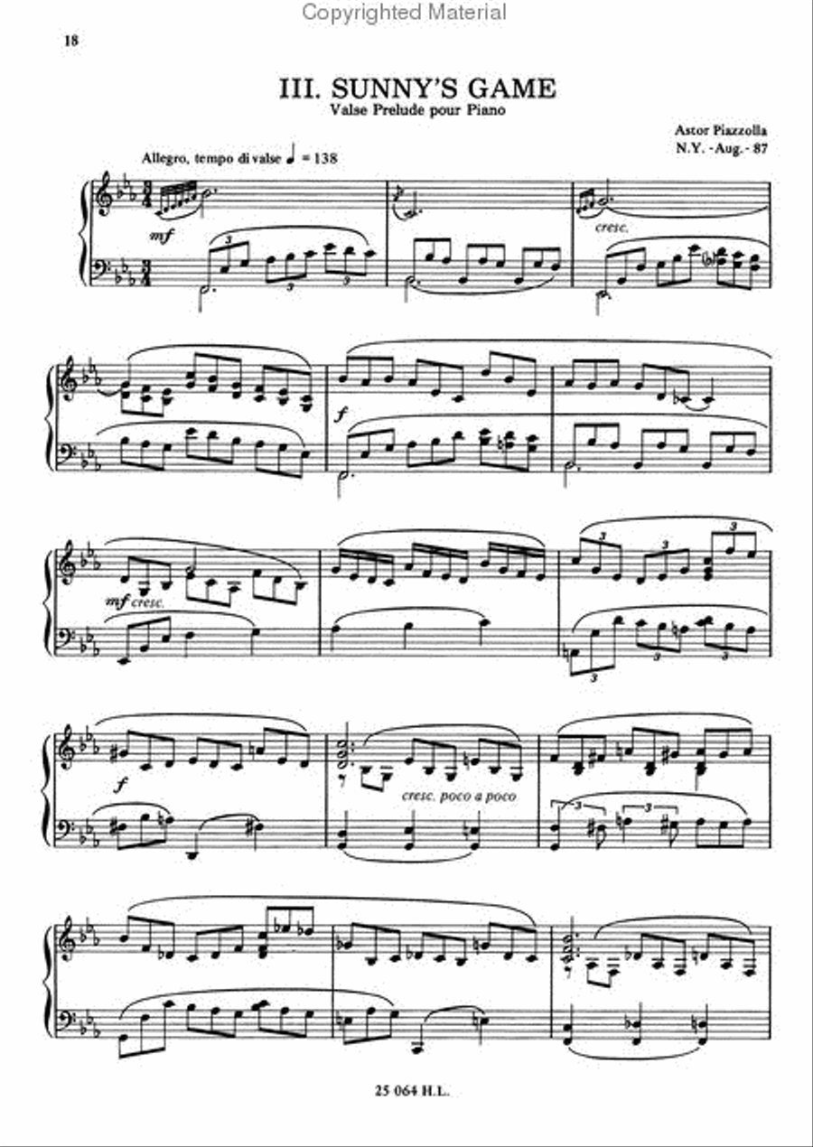 Preludes (3) Piano Solo scores gallery preview page 4