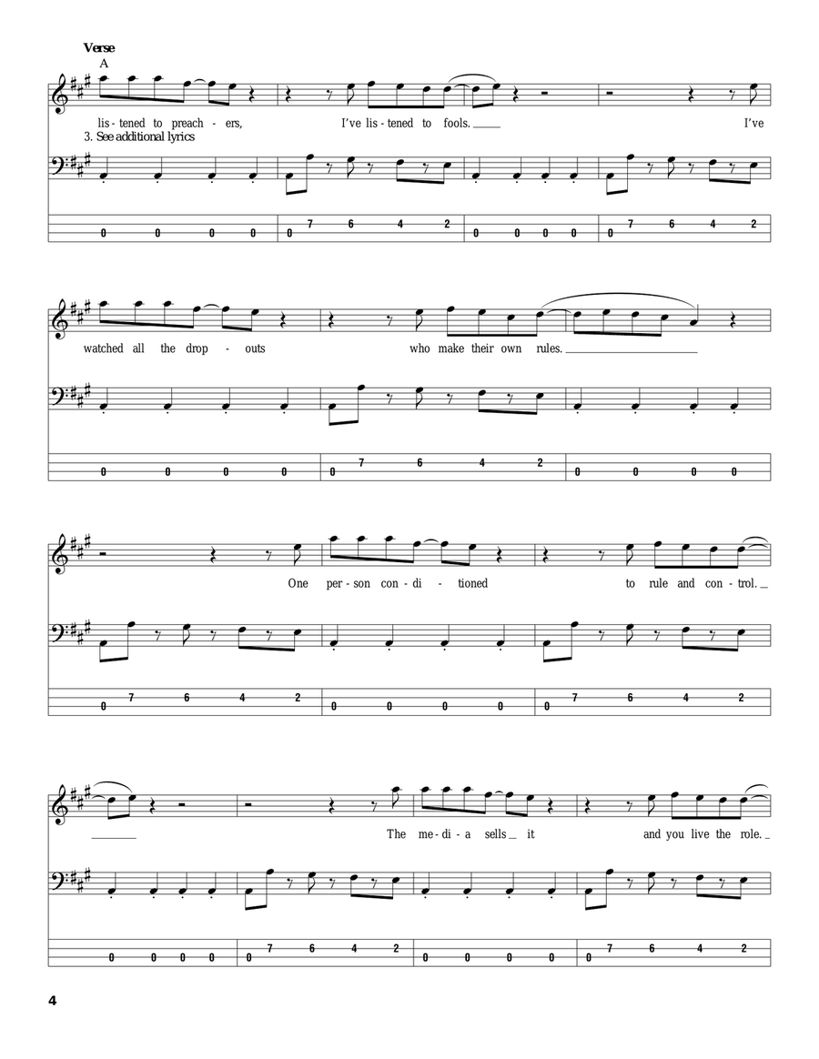 Crazy Train Acoustic Guitar scores gallery preview page 4