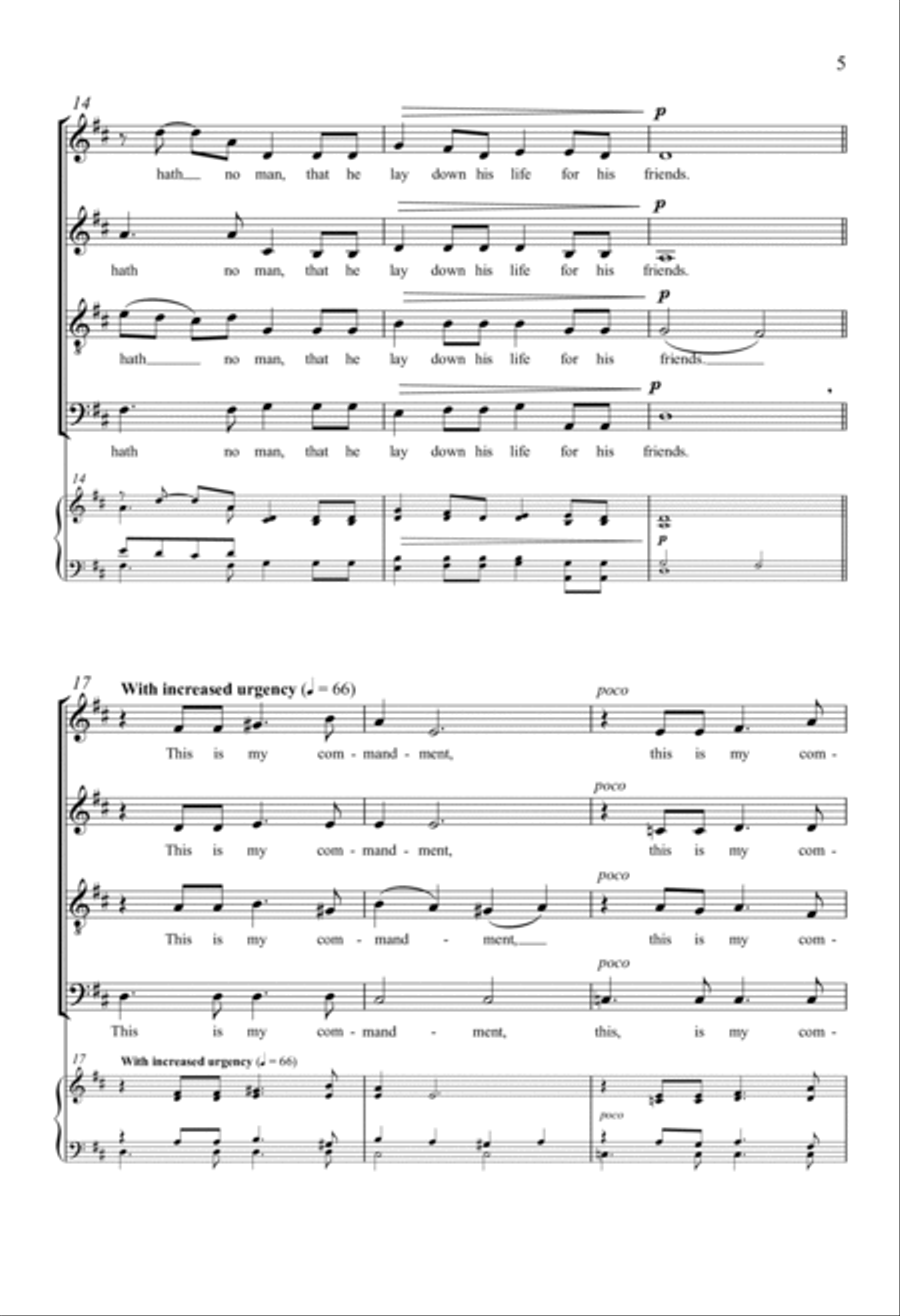 No Greater Love 4-Part scores gallery preview page 3