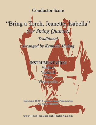 Bring a Torch Jeanette, Isabella (for String Quartet)