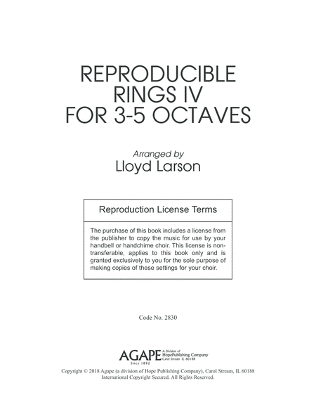 Reproducible Rings for 3-5 Octaves, Vol. 4-Digital Download