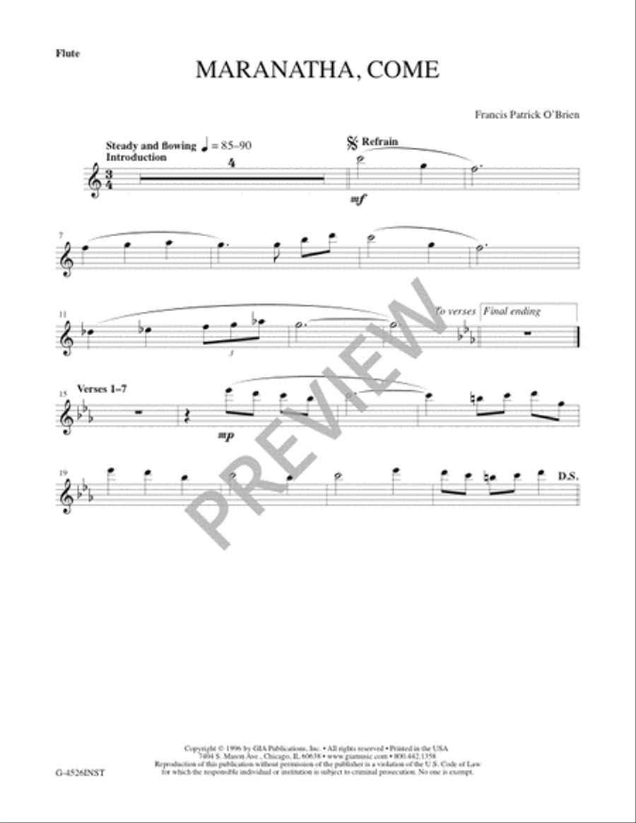 Maranatha, Come - Instrument edition 4-Octaves scores gallery preview page 2