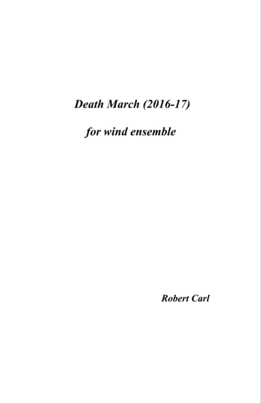 [Carl] Death March