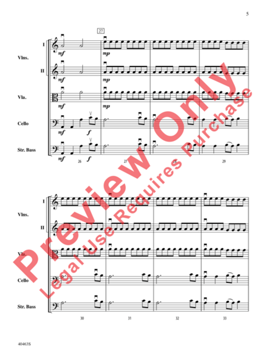 March of the Intrepid String Orchestra scores gallery preview page 6
