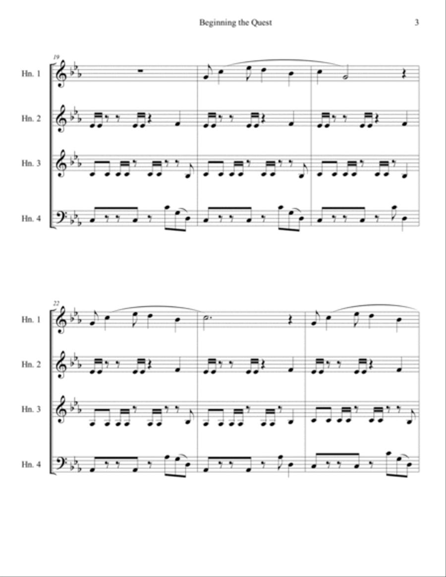 Beginning the Quest Brass Ensemble scores gallery preview page 3