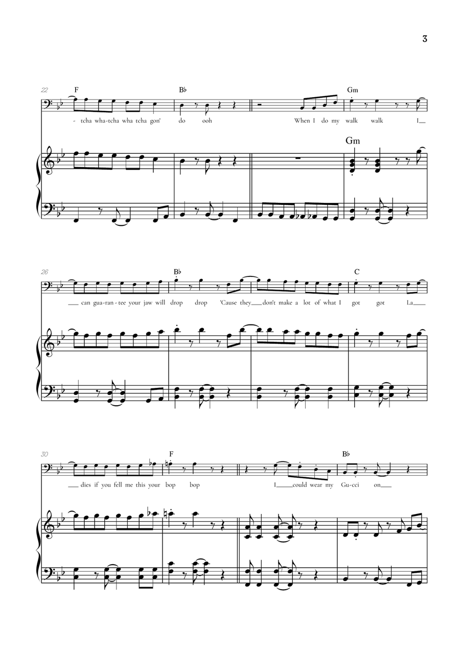 Made You Look Piano scores gallery preview page 4