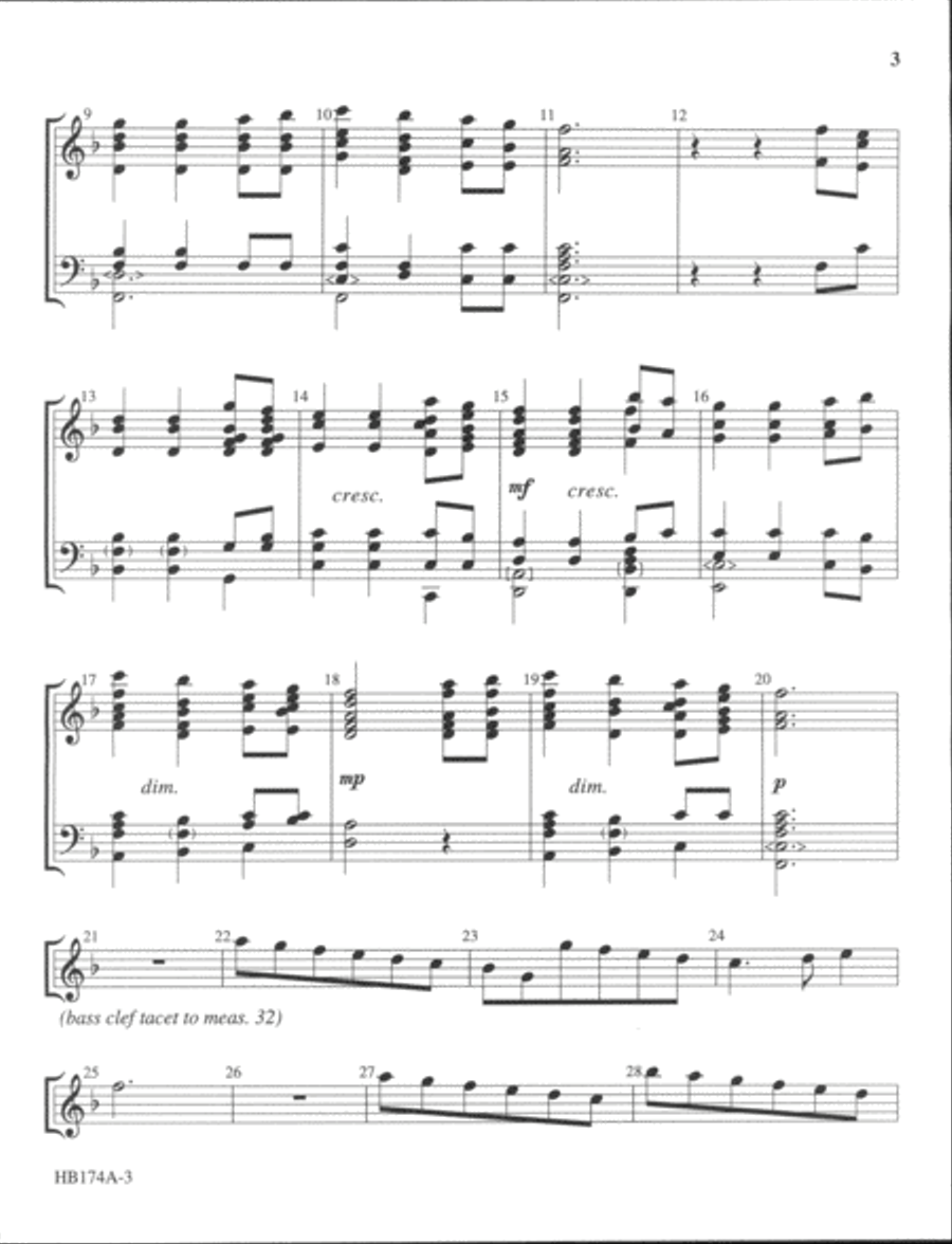 Infant Holy, Infant Lowly - handbell part 5-Octaves scores gallery preview page 3