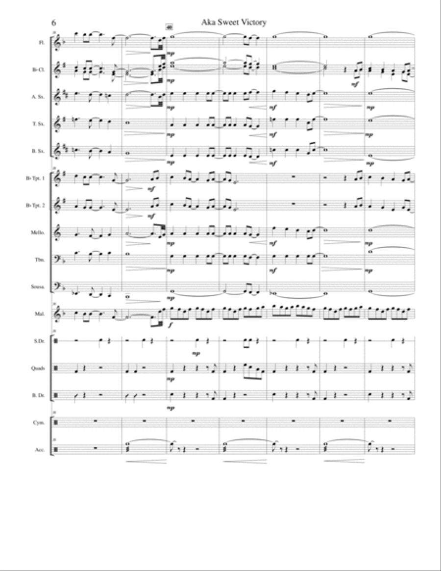 Marching Band Blast Aka Sweet Victory Marching Band scores gallery preview page 6