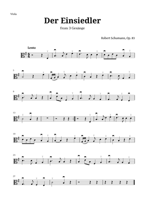 Der Einsiedler by Schumann for Viola