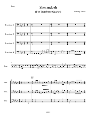 Book cover for Shenandoah (Trombone Quartet)