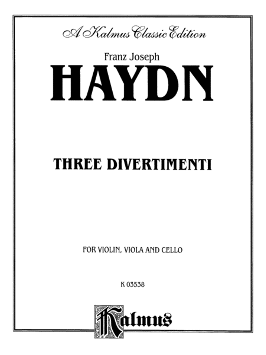 Three Divertimenti String Trio scores gallery preview page 2