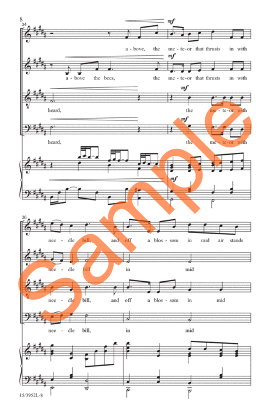 A Prayer in Spring A Prayer in Spring 4-Part scores gallery preview page 8
