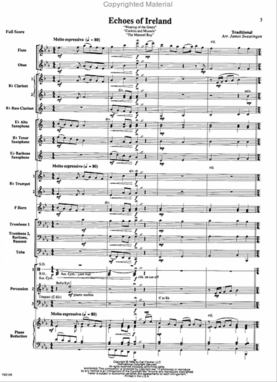 Echoes of Ireland Echoes of Ireland Concert Band scores gallery preview page 2