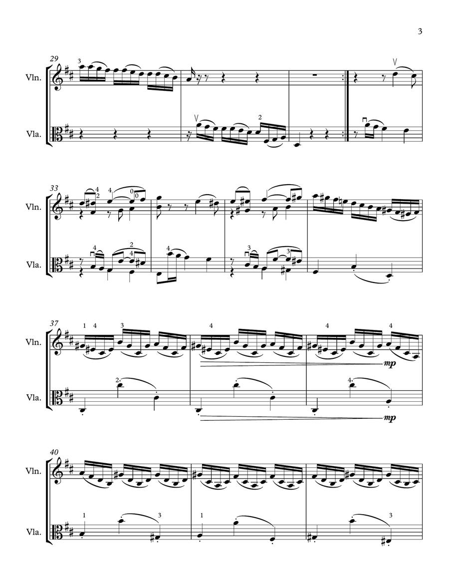 D. Scarlatti Sonata in B-minor K.27 for violin and viola String Duet scores gallery preview page 3