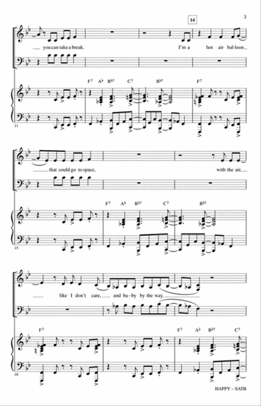 Happy Happy 4-Part scores gallery preview page 3