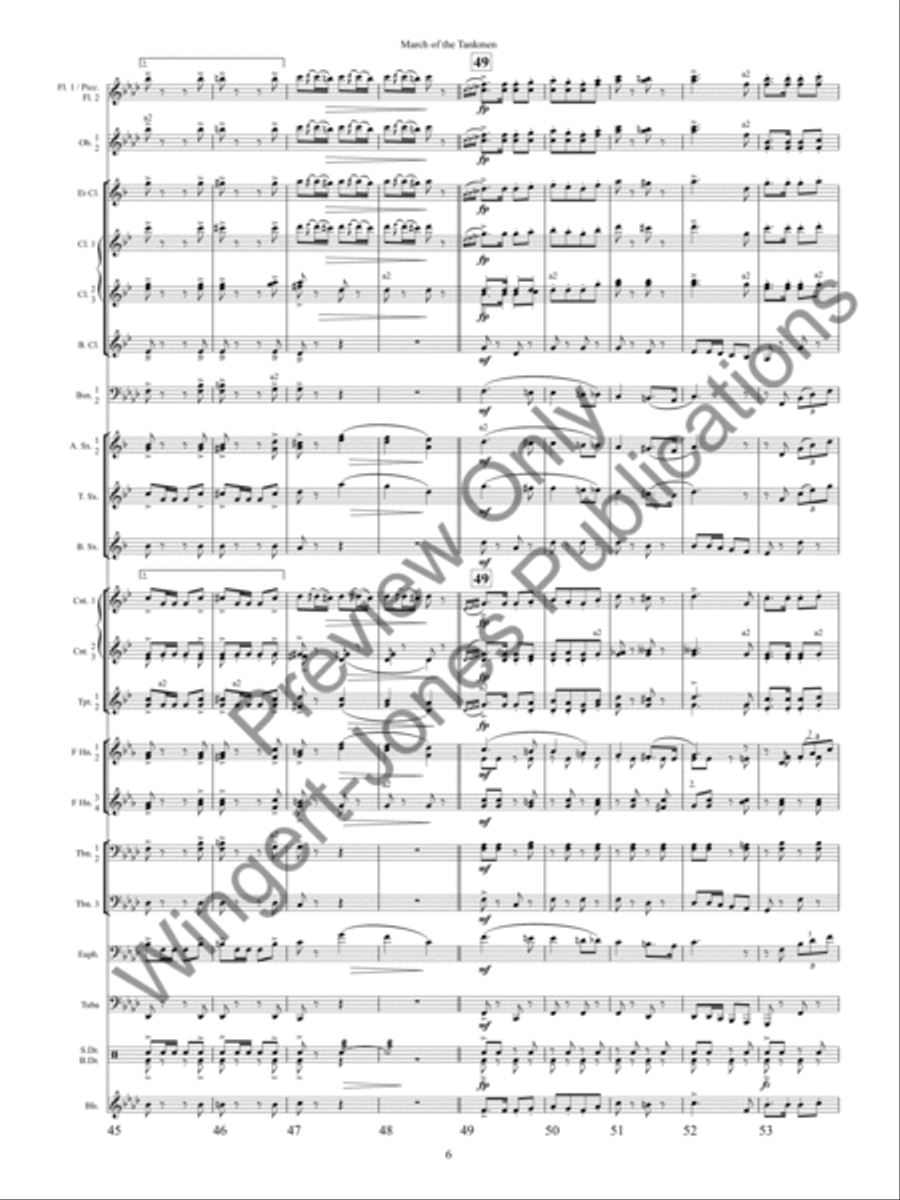 March of the Tankmen Concert Band scores gallery preview page 9