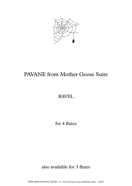 PAVANE from Mother Goose Suite for 4 flutes - RAVEL image number null