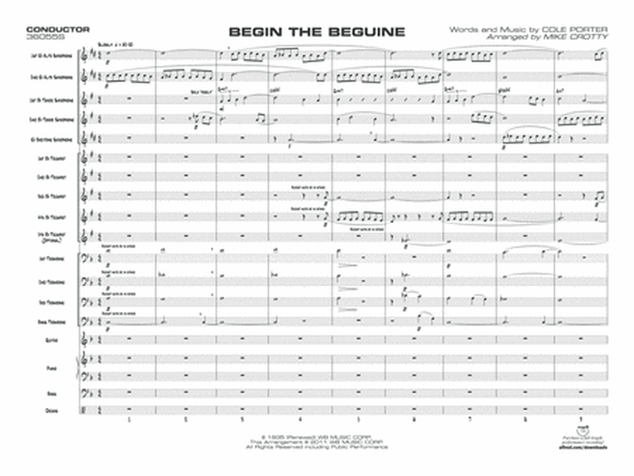 Begin the Beguine: Score